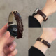 pro手表带GT2 萱芊适用华为GT5 GT3pro 41mm高级小牛皮金扣表带watch5 watch4 GT6表带秋冬新款 竹节皮纹GT4