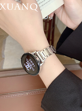 萱芊适用于GT6合金钢带GT5华为手表GT4表带watch5pro女款手表带Fit4新款3女士2荣耀小香风不锈钢智能腕带专用