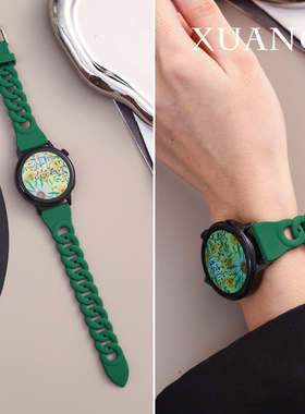 萱芊适用华为gt6硅胶5运动4秋冬华为手表GT3表带watch3pro女款GT2pro手表带GT Runner硅胶GT1新款ECG女高级感