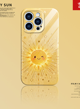 笑脸星星太阳手机壳适用小米17promax创意15pro红米k90个性80可爱note14卡通70治愈13女款60新款12菲林50套11