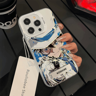 z5x动漫z3联名支架限定款 z8x彩银z7 8pro柯南11s王者z9turbo新款 怪盗基德适用vivoiqoo12手机壳iqoo11