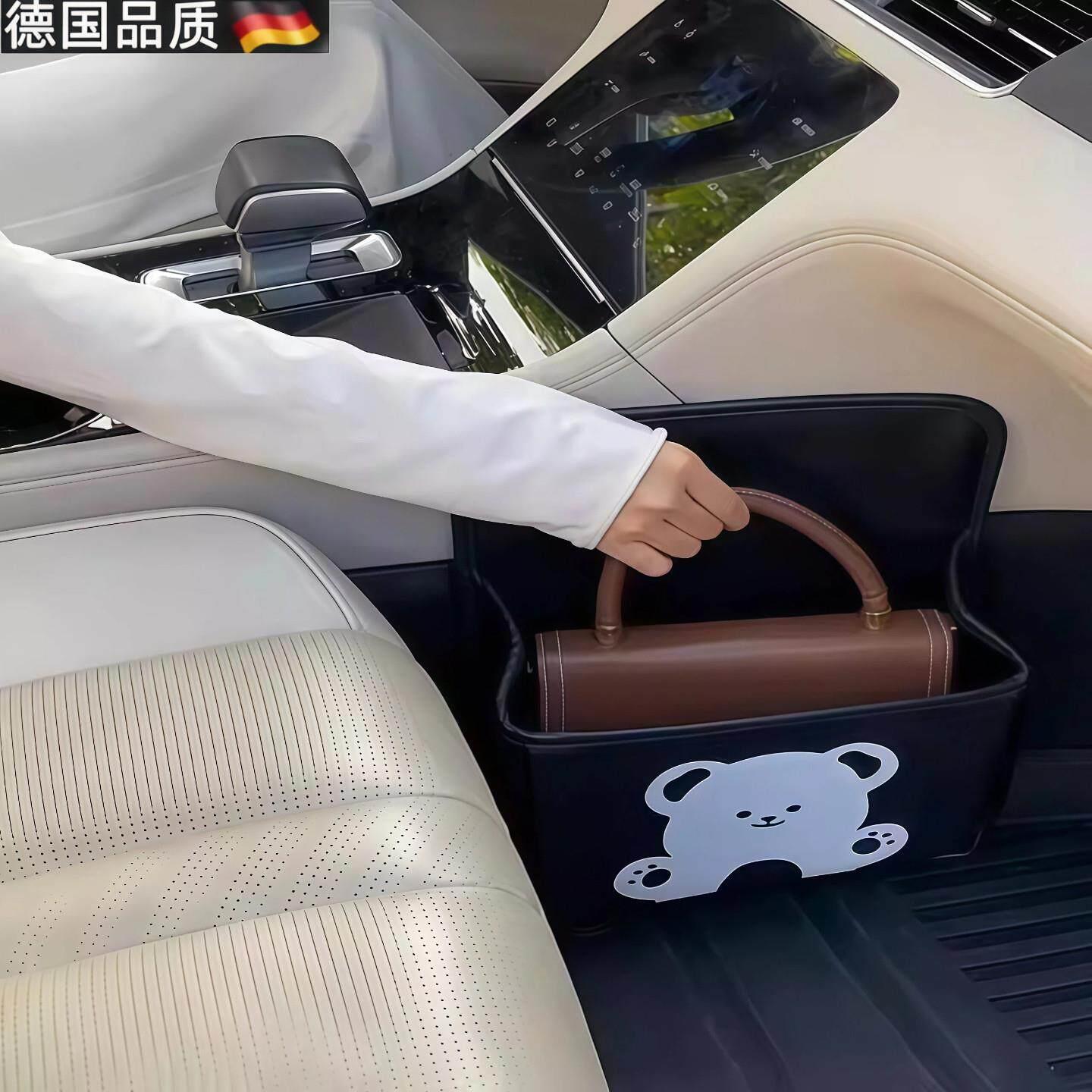 副驾驶放包汽车载包包鞋子收纳袋汽车座垫副驾收纳箱座椅侧边雨