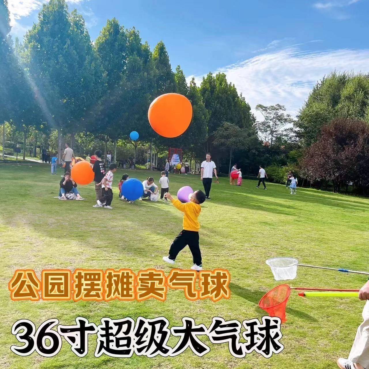 户外气球加厚36公园椭圆防爆玩具草地乳胶超大玩具摆摊