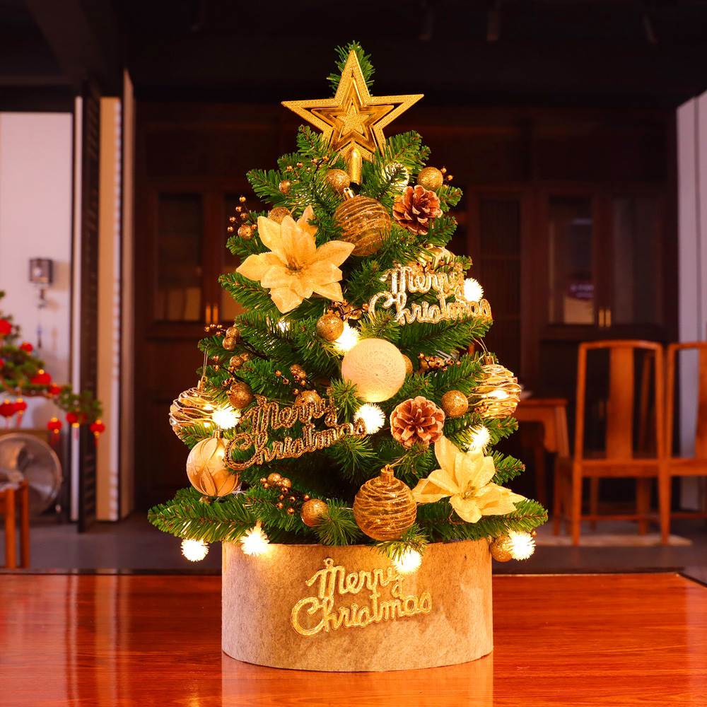 Mini Small Christmas Tree Home Set Desktop Decoration圣诞树