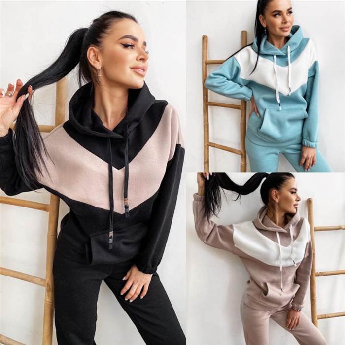 欧美运动服2件套装女 костюм tracksuit 2 piece set women