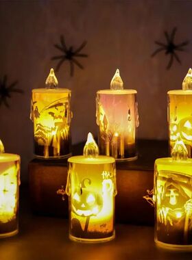 Halloween Flameless Candles Tabletop Decor Candle