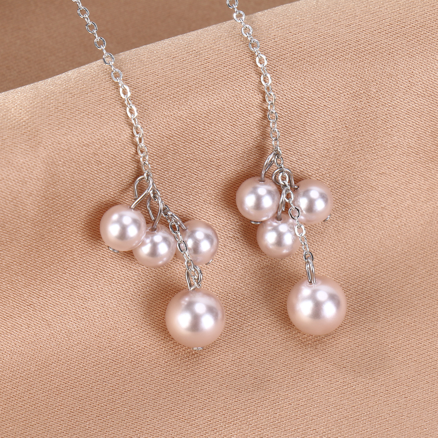 长款曼塔玫瑰珍珠流苏耳环设计气质耳钉高级感耳线饰品925银针,饰品/流行首饰/时尚饰品新,耳环,淘宝优惠券,粉丝福利购,淘宝优惠卷