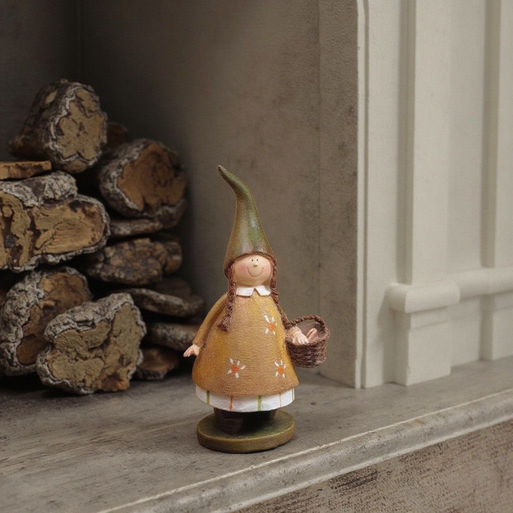 油画风格提篮花裙尖帽子森林女孩树脂装饰摆件情人送礼毕业季礼物,工业油品/胶粘/化学/实验室用品,树脂,淘宝优惠券,粉丝福利购,淘宝优惠卷