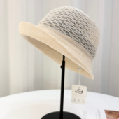 日系网眼透气卷边盆帽2026春夏新款 文艺渔夫帽子女出游防晒遮阳帽