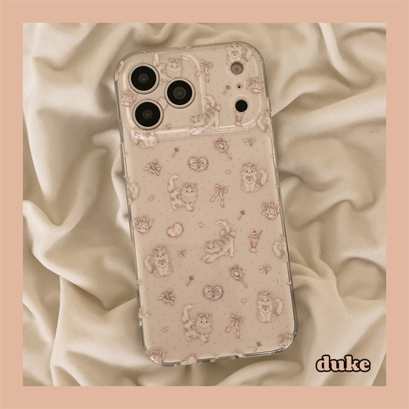 适用苹果手机壳ins卡通可爱猫咪