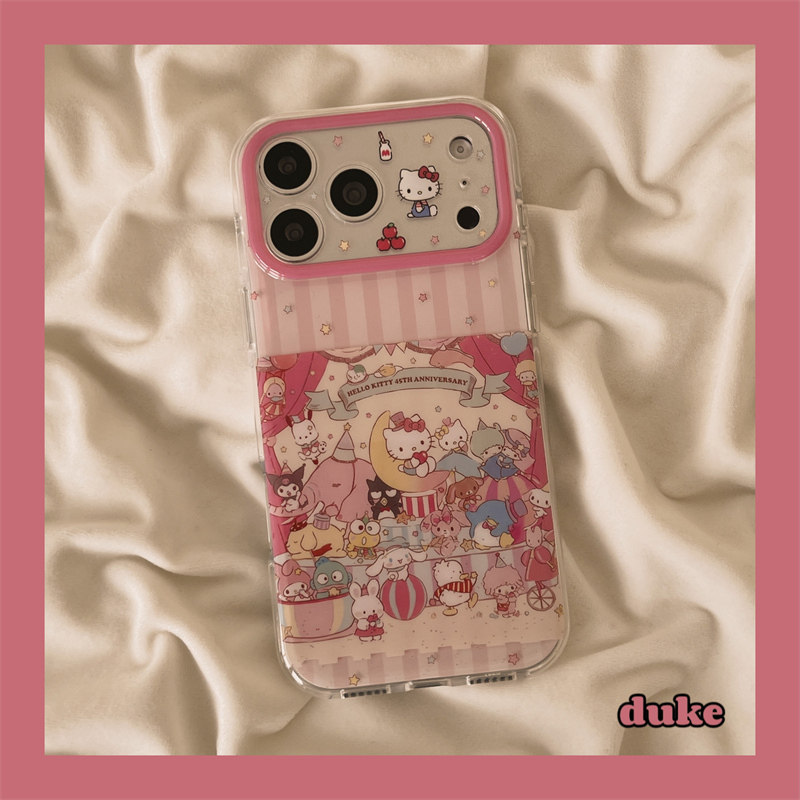 独壳 日韩可爱卡通粉色三丽鸥适用苹果17promax手机壳趣味少女iPhone16新款15防摔14pro女款13双层手机套硬壳,3C数码配件,手机保护套/壳,淘宝优惠券,粉丝福利购,淘宝优惠卷