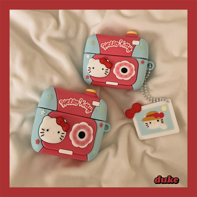 适用苹果耳机套卡通凯蒂猫相机