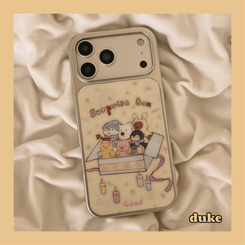 适用苹果手机壳卡通可爱小动物