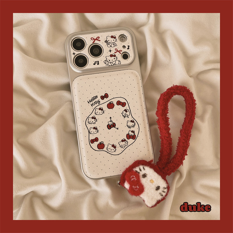 独壳 ins风波点红色蝴蝶结猫咪挂绳适用苹果17promax手机壳可爱日韩iPhone16新款15防摔14pro女款手机套硬壳,3C数码配件,手机保护套/壳,淘宝优惠券,粉丝福利购,淘宝优惠卷