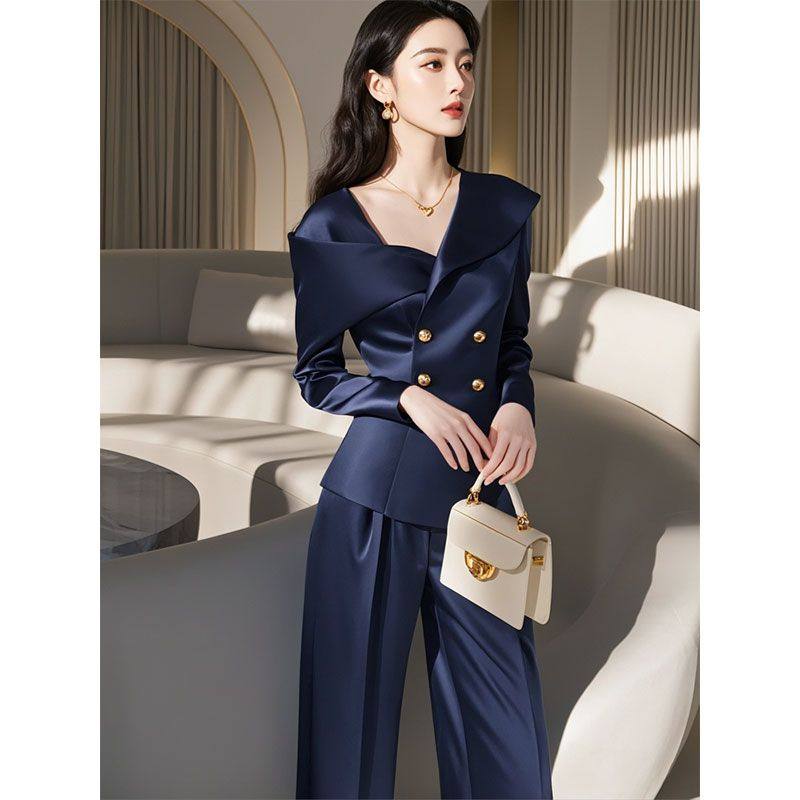 春秋穿搭高级感超好看名媛气质女神范高端小香风西装外套裤子套装