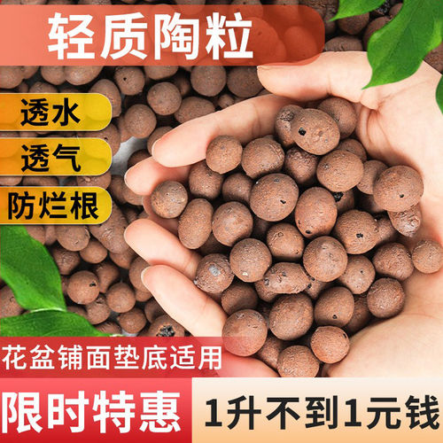 陶粒垫底滤水花盆铺面防烂根透气