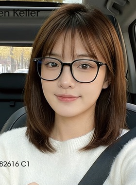 海伦凯勒新款韩系百搭素颜神器轻盈方框眼镜女近视可配度数H82616