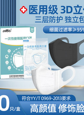 可赛克医用一次性3d立体三层防护