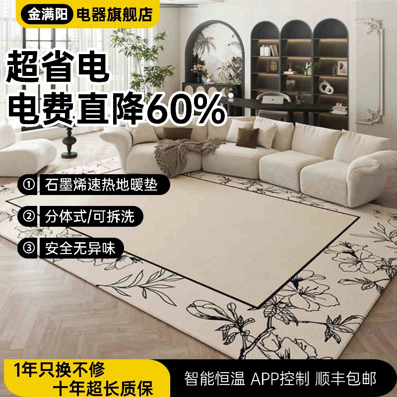 金满阳石墨烯电热地毯分体可拆洗