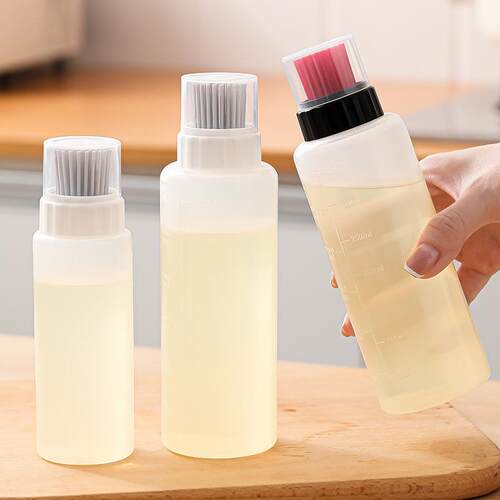 Transparent visible oil bottle with scale for outdoor barbec