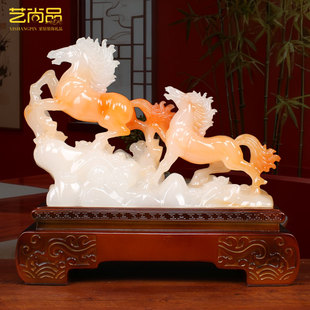 前程似锦招财马摆件客厅装饰品办公室桌面前台店铺开业礼品生肖马