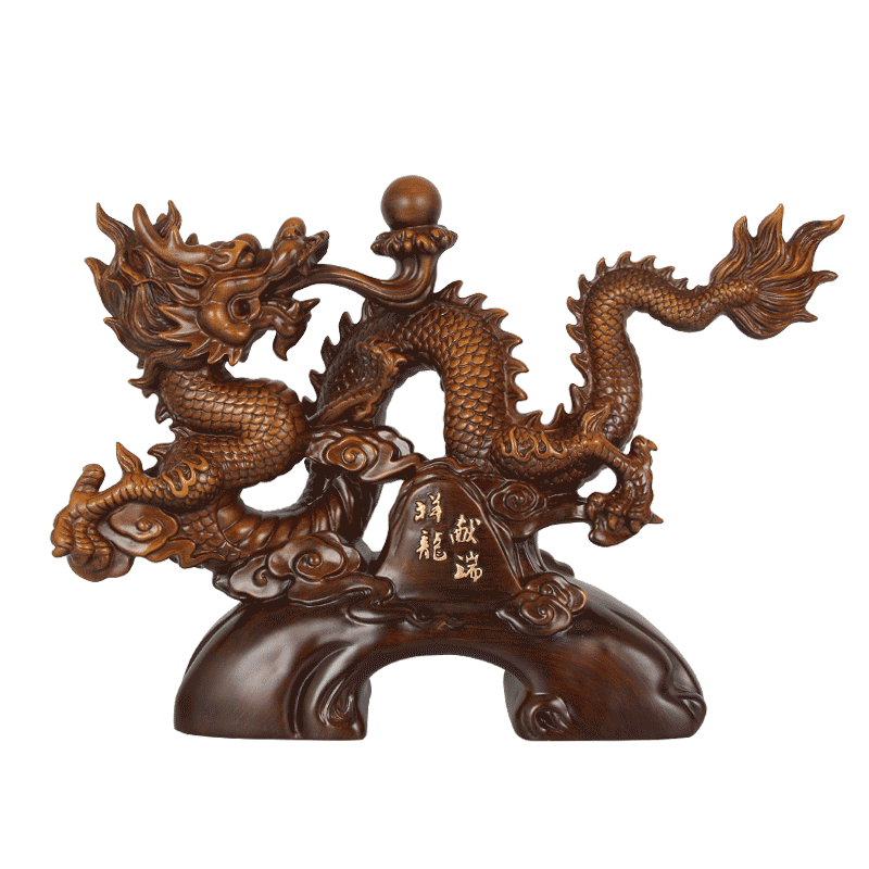 龙摆件中式龙图腾工艺品客厅玄关门厅装饰办公室桌面摆设开业礼品