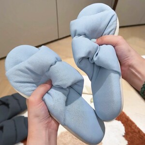 静音拖鞋女卧室软底家用木地板透气棉麻凉拖鞋防滑一字拖四季通用
