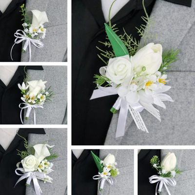 Simulated PU Horseshoe Lotus Tulip Chest Flower Western sty