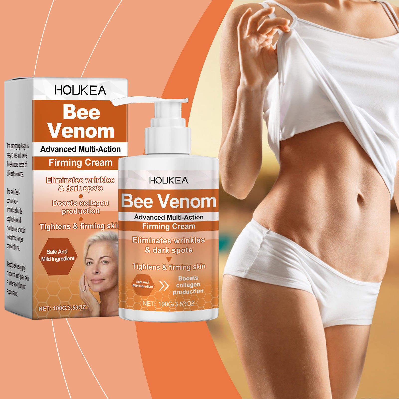 HOUKEA Skin Tightening Cream with gentle ingredients for mo