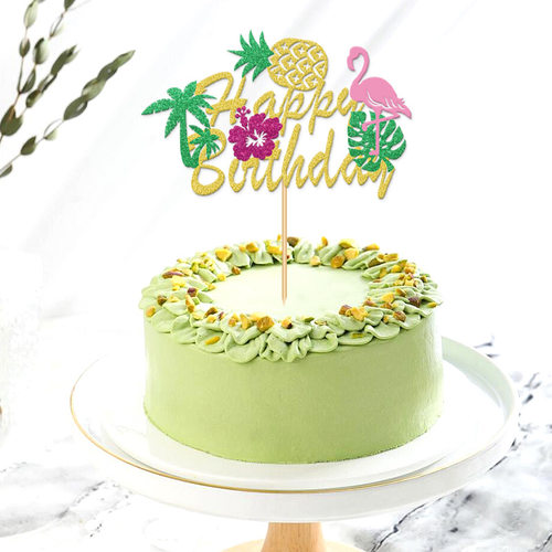 Hawaiian Cake Decoration Hot Bird Beach Birthday Party Cake