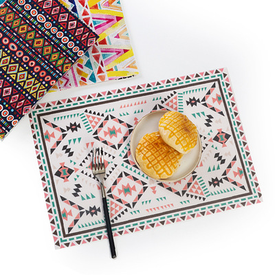 Printed PVC placemat Bohemian waterproof, oil resistant, an