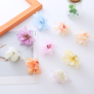 Simulated flower head, lily silk fabric, fake flower hair a