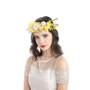 Bohemian style simulation flower garland scenic spot night