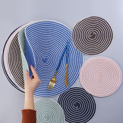 Japanese cotton dining table mat, insulation mat, home circ