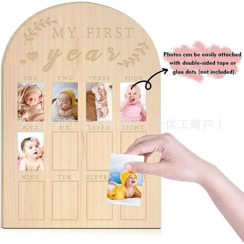 Newborn milestone photo frame, baby commemorative album, mo