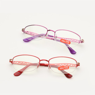 glasses half fashionable eyebrows frame metal Presbyopia