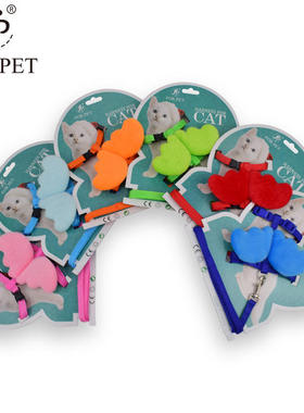 Angel Wings Cat Traction Rope Candy Color Adjustable Walk C
