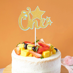 Cake decoration, birthday party ornaments, baby's first yea