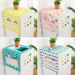 Single door refrigerator cover cloth Nordic style fabric du