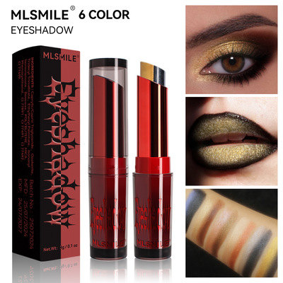 MLSMILE 6 color gradient two color eye shadow stick Hallowe