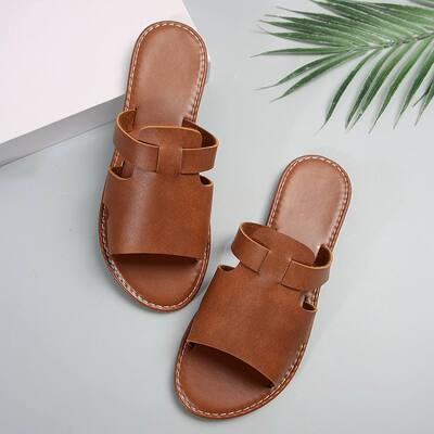 Large size women's 2024 fish mouth casual flat bottomed sli