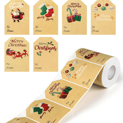 300 stickers/roll pack Christmas holiday greetings decorati