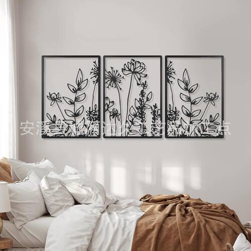 4. Metal Wall Art Decoration Minimalist Abstract Women's Si
