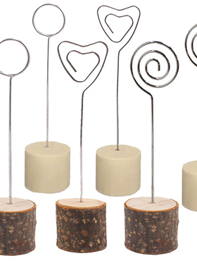 Wooden note holder, bark tree stump, business card holder,