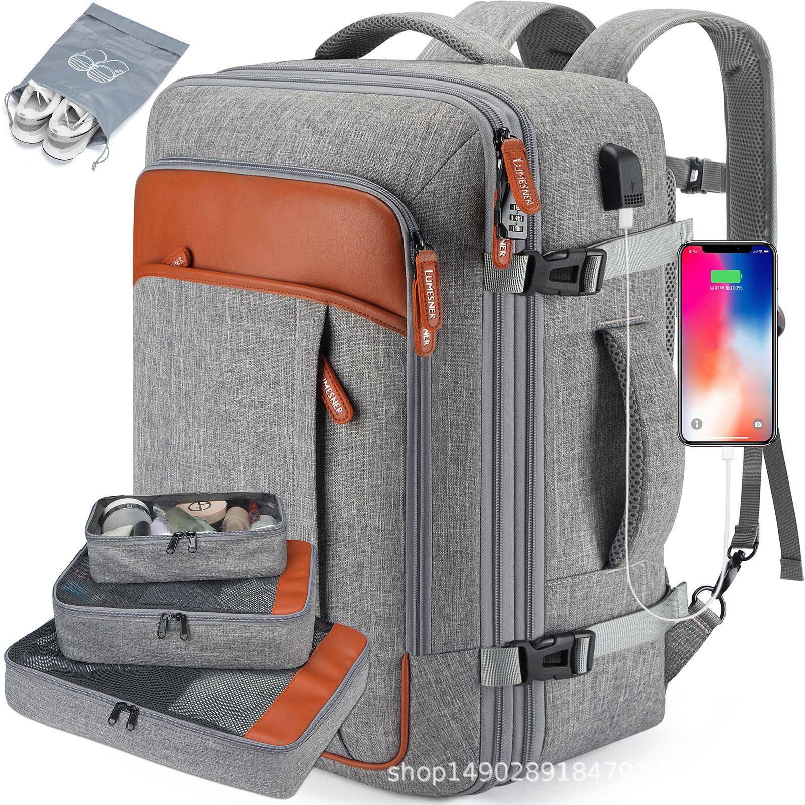 Travel backpack, large capacity computer bag, leisure trave