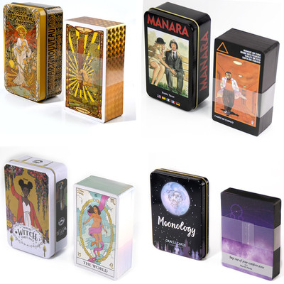 Tarot Cards Deck with Iron Box, High Grade Poker Card, Orac