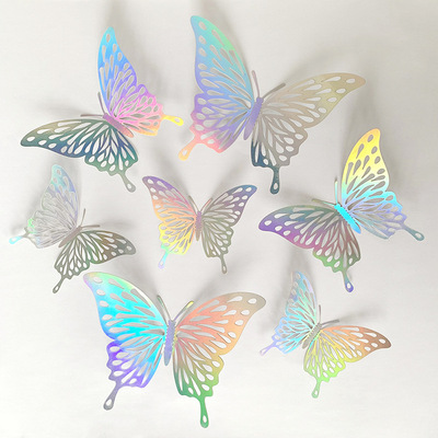 12 hollowed out butterfly wall stickers 3D three-dimensiona