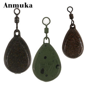 Lead sinker with ring, American style swivel, lead block, l