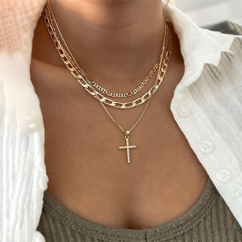 Jewelry mix and match cross chain necklace, personalized fu