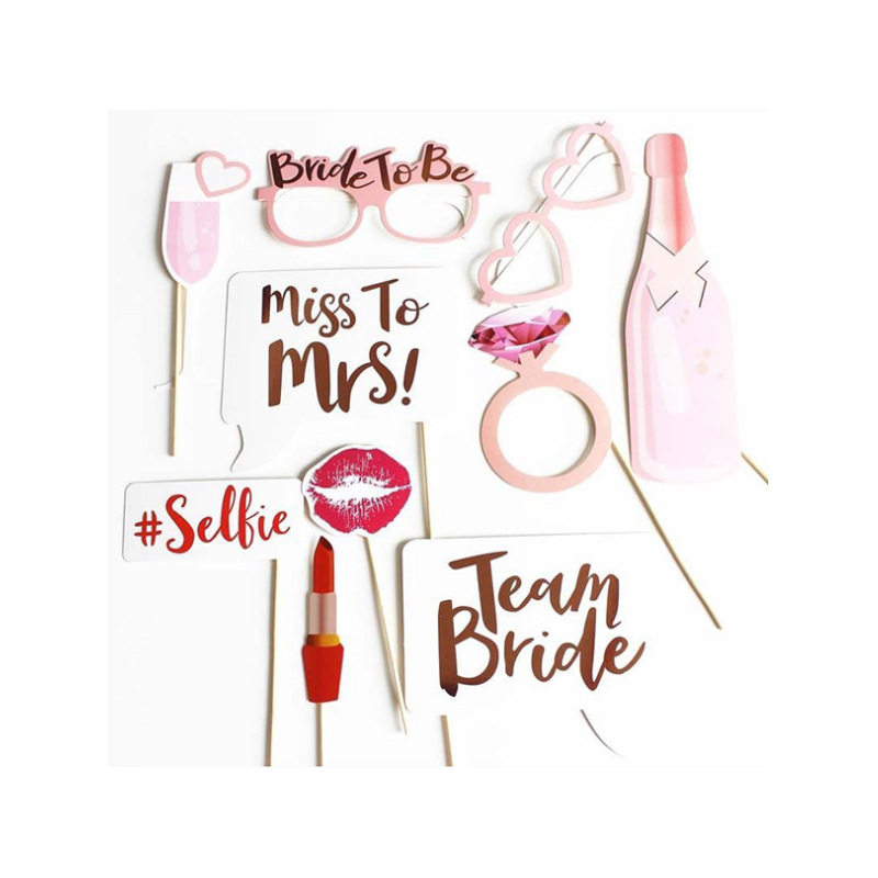 Single party bride to be photo props bride gift party scall
